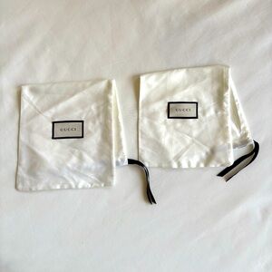 Gucci dust ruffle bags - set of two authentic